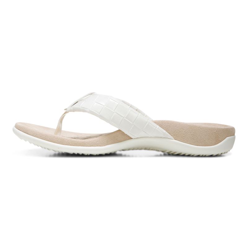 Vionic Layne Toe Post Sandal Krém | V5Jv6VD8