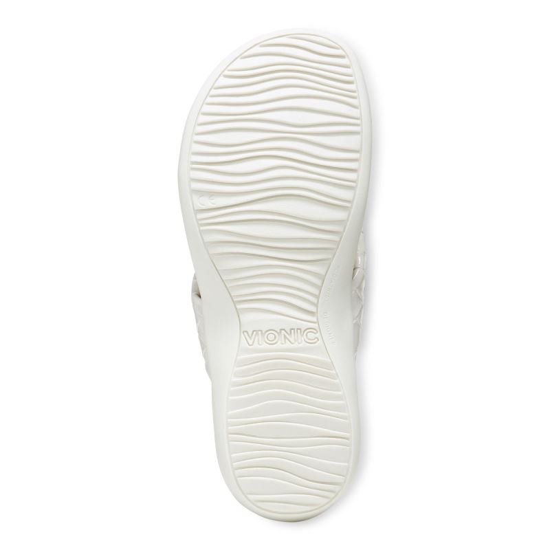 Vionic Layne Toe Post Sandal Krém | V5Jv6VD8