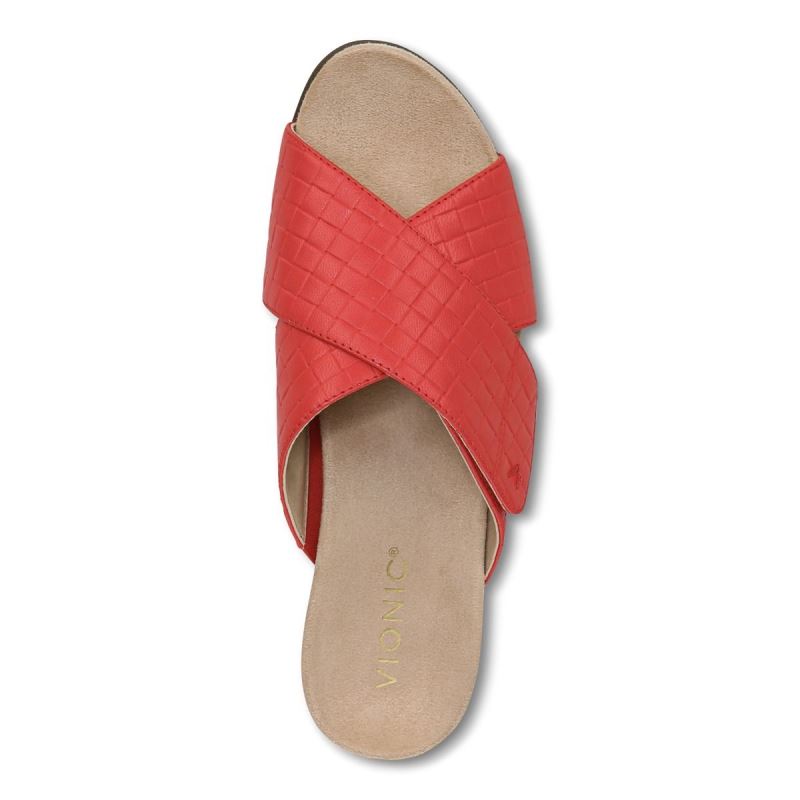 Vionic Leticia Éktalpú Sandal Piros | MEcFsRhr