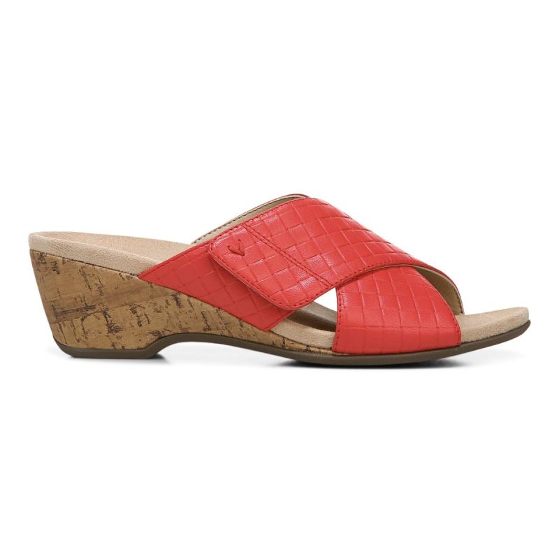 Vionic Leticia Éktalpú Sandal Piros | MEcFsRhr