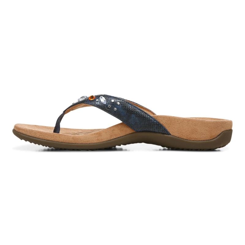 Vionic Lucia Toe Post Sandal Sötétkék | EBQjQrjc