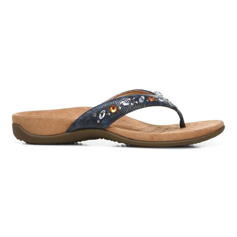 Vionic Lucia Toe Post Sandal Sötétkék | EBQjQrjc