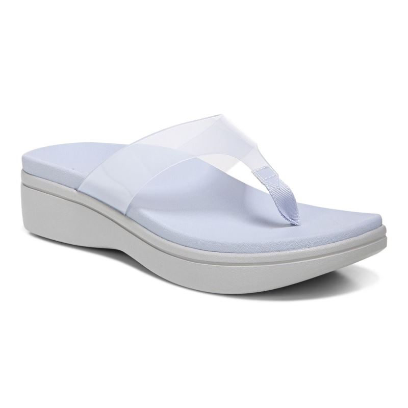 Vionic Luminous Platform Sandal Kék | n3Am7s27