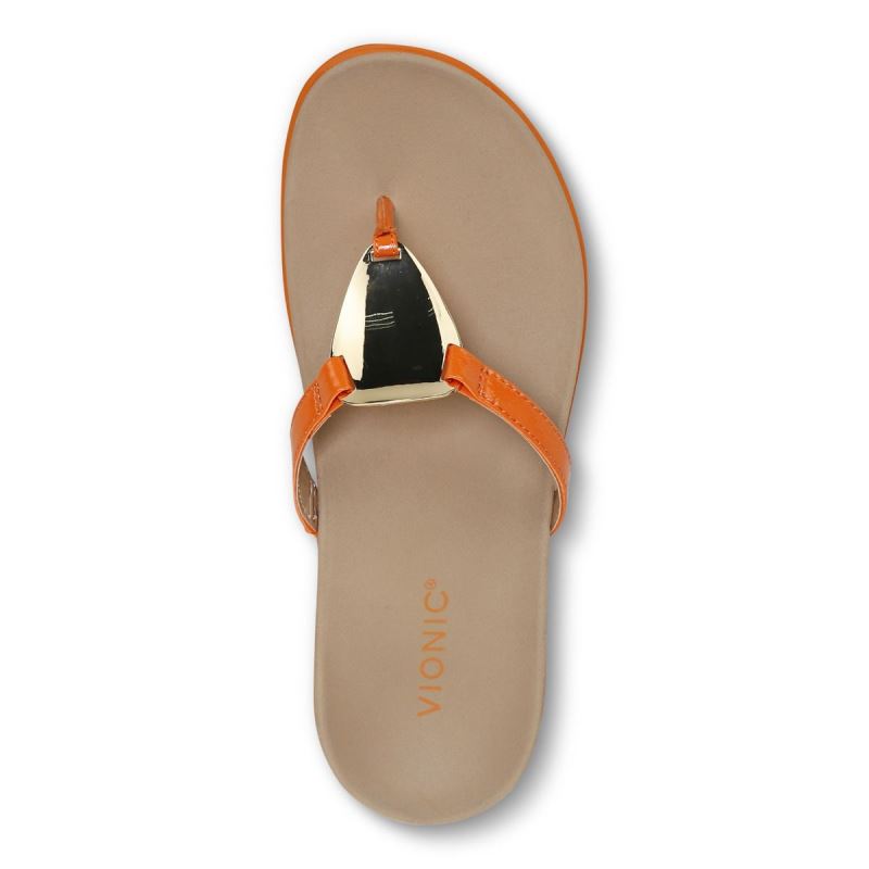 Vionic Raysa Toe Post Sandal Arany | ddABcReU