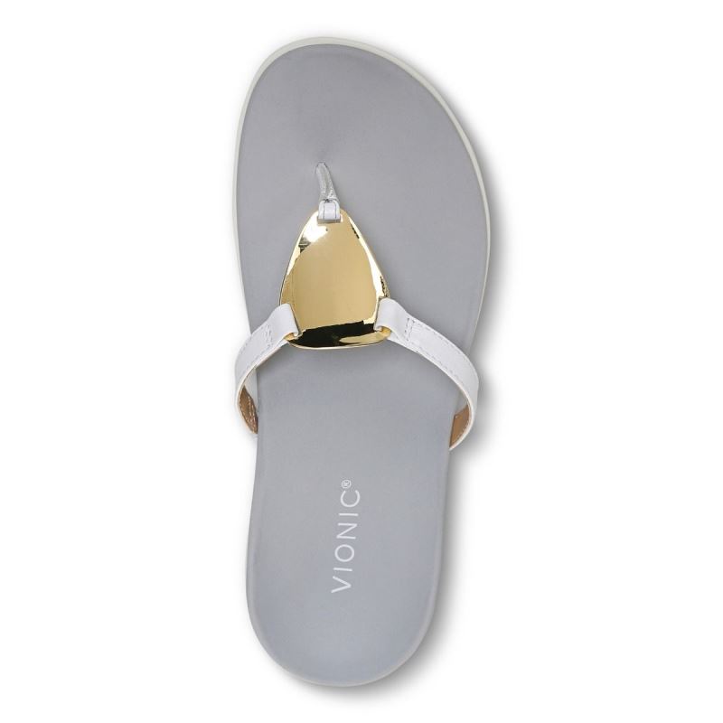 Vionic Raysa Toe Post Sandal Fehér | SD2FKPoC