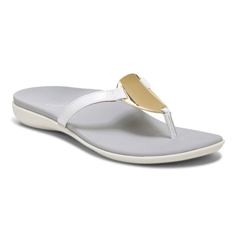 Vionic Raysa Toe Post Sandal Fehér | SD2FKPoC