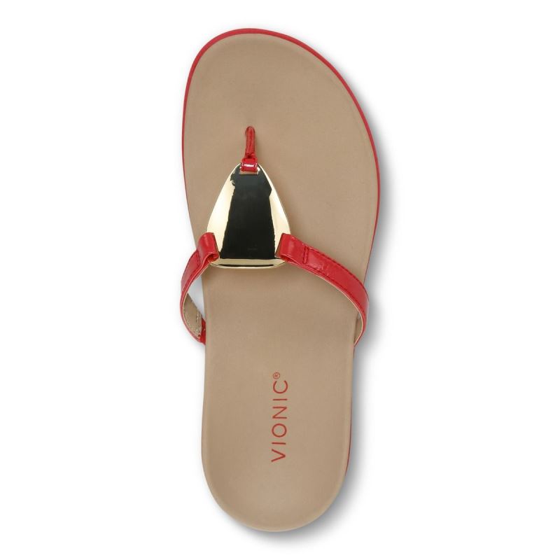 Vionic Raysa Toe Post Sandal Piros | PD9GlO6T