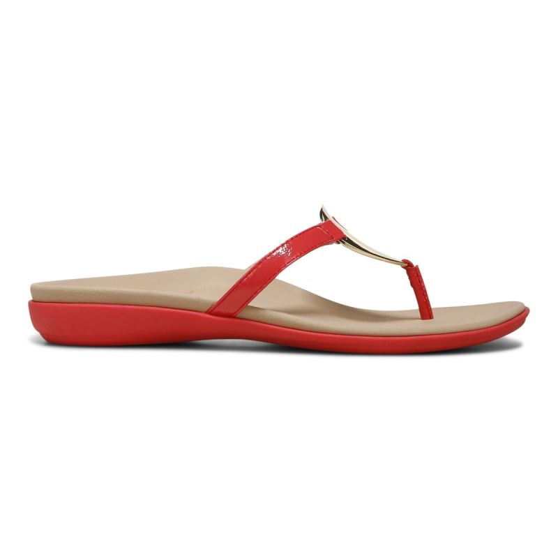 Vionic Raysa Toe Post Sandal Piros | PD9GlO6T