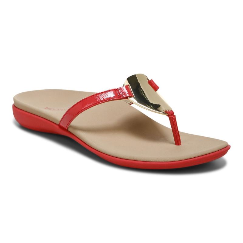 Vionic Raysa Toe Post Sandal Piros | PD9GlO6T