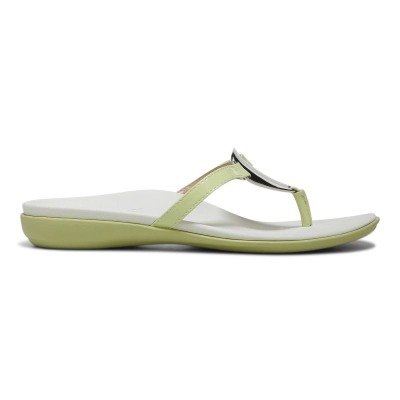 Vionic Raysa Toe Post Sandal Világos Zöld | 5PjKj6DN