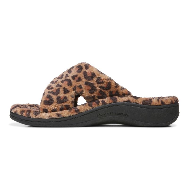 Vionic Relax Slippers Barna Leopárd | DoPLpixB