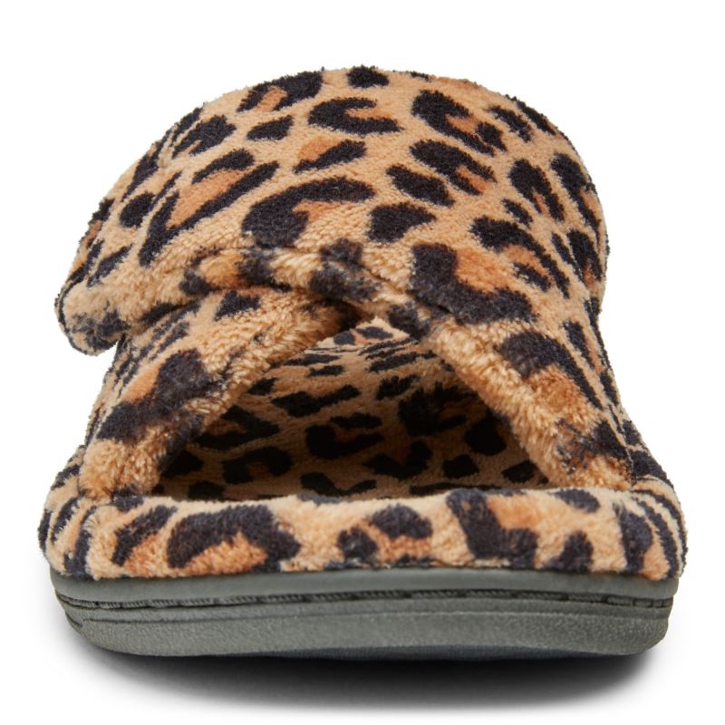 Vionic Relax Slippers Bézs Leopárd | sppQSoeJ