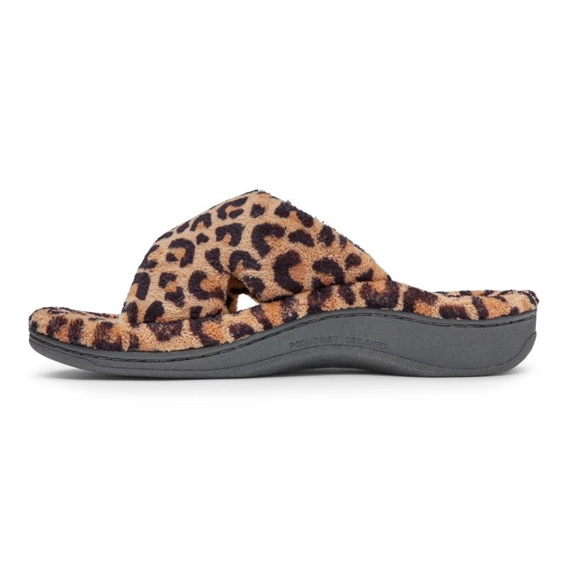 Vionic Relax Slippers Bézs Leopárd | sppQSoeJ