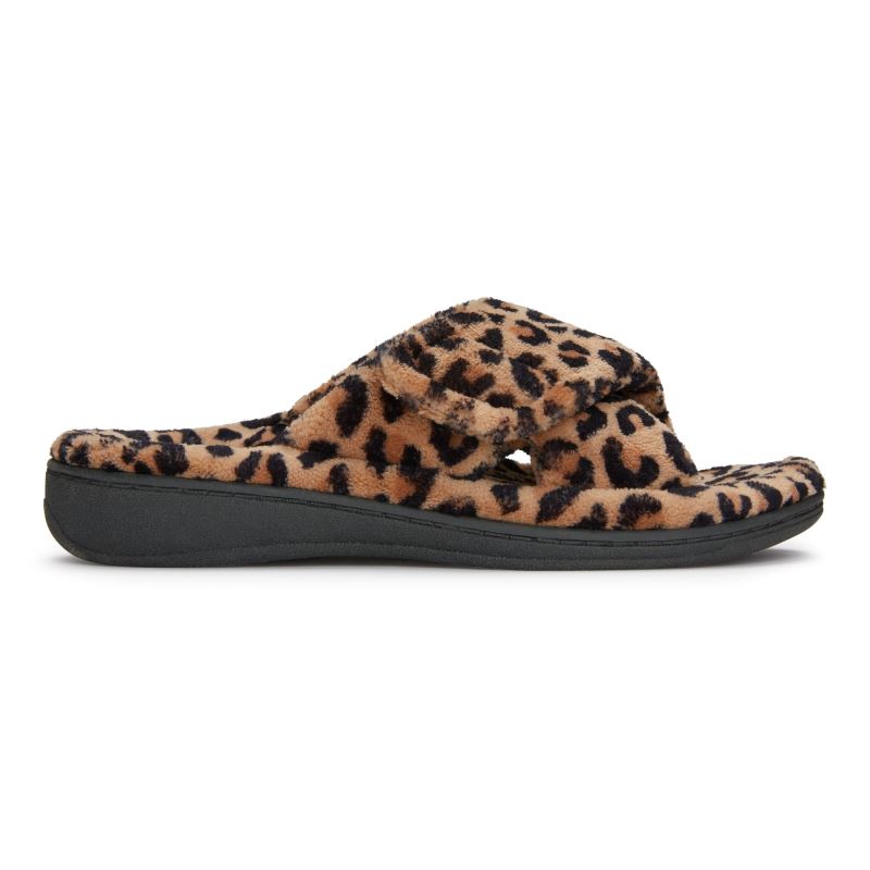 Vionic Relax Slippers Bézs Leopárd | sppQSoeJ