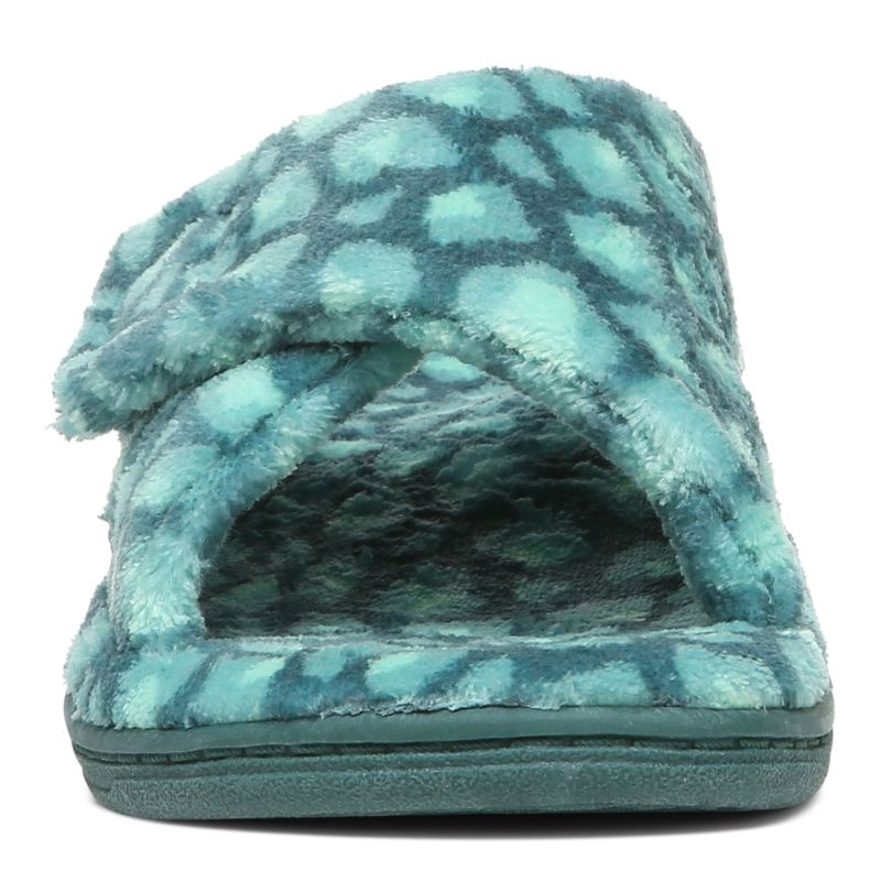 Vionic Relax Slippers Zöld Leopárd | wHU9UPsg