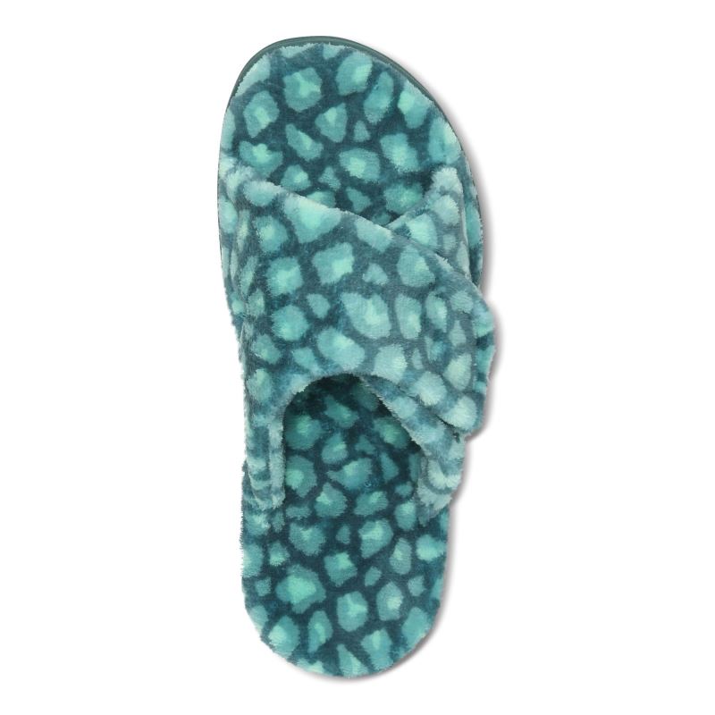 Vionic Relax Slippers Zöld Leopárd | wHU9UPsg