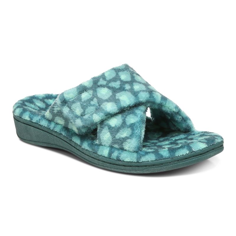 Vionic Relax Slippers Zöld Leopárd | wHU9UPsg