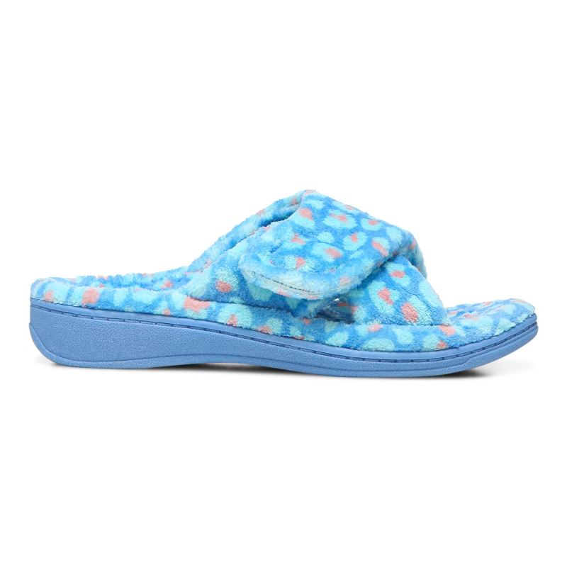 Vionic Relax Slippers Égszínkék Leopárd | 4BnxRuC0