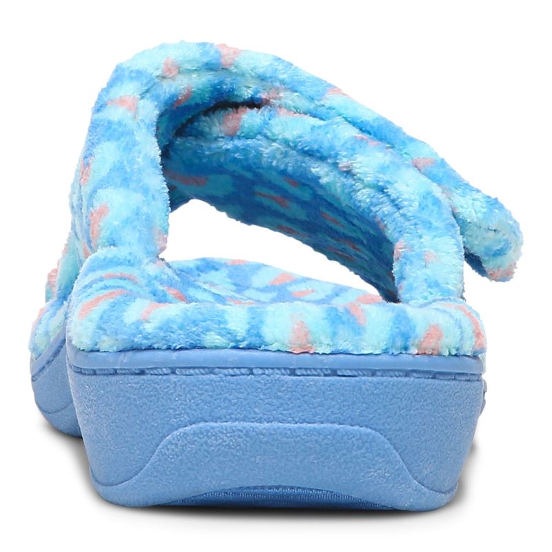 Vionic Relax Slippers Égszínkék Leopárd | 4BnxRuC0