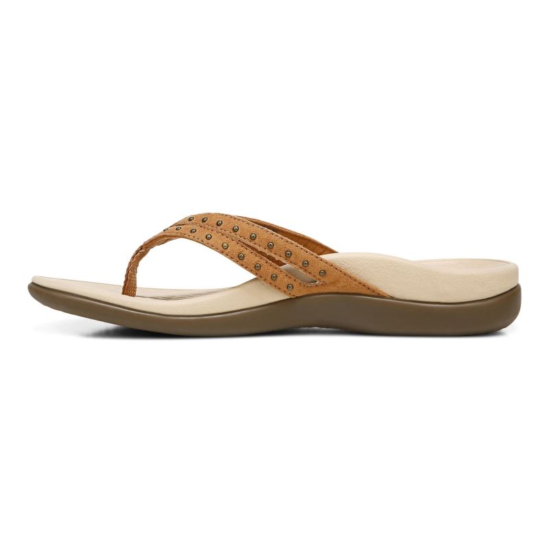 Vionic Tasha Toe Post Sandal Barna | pQbsLDYG