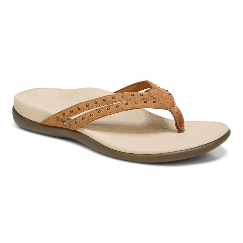 Vionic Tasha Toe Post Sandal Barna | pQbsLDYG