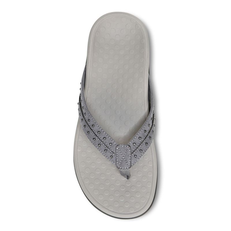 Vionic Tasha Toe Post Sandal Szürke | 0apqmIcX