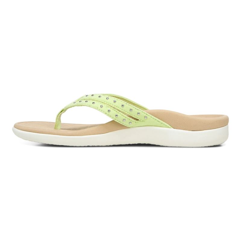 Vionic Tasha Toe Post Sandal Világos Zöld | UG47ZWIE