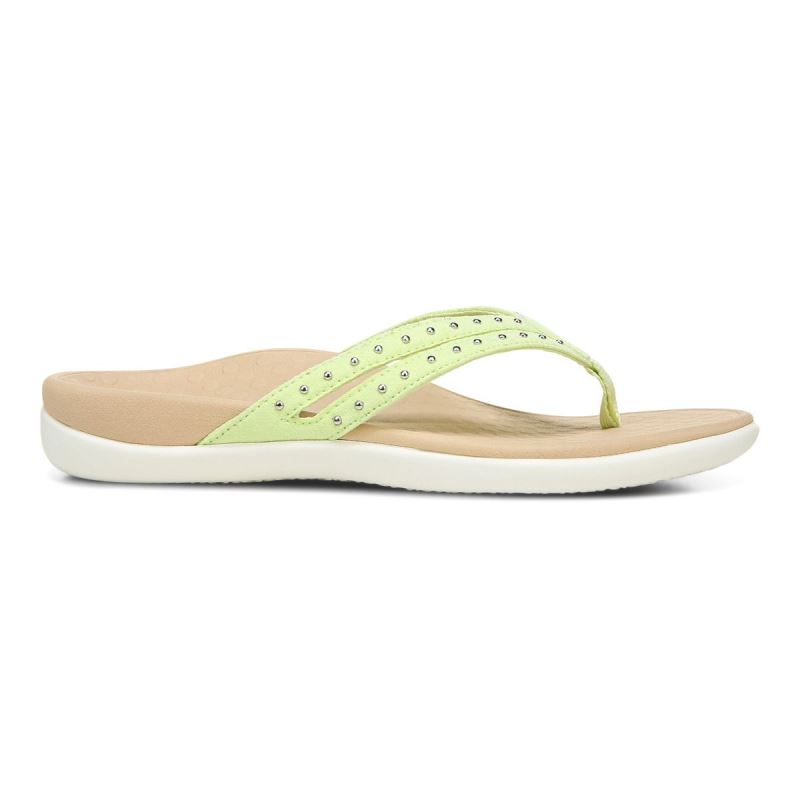 Vionic Tasha Toe Post Sandal Világos Zöld | UG47ZWIE