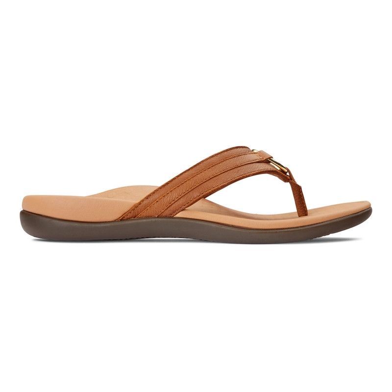 Vionic Tide Aloe Toe Post Sandal Barna | 7Jrk9xWW