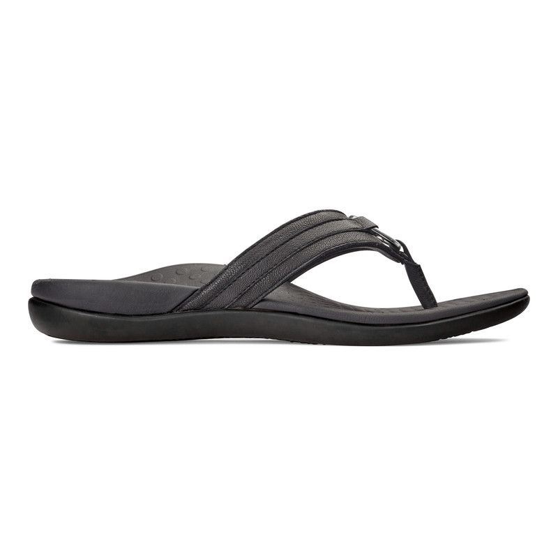 Vionic Tide Aloe Toe Post Sandal Fekete | JdL1jAUD