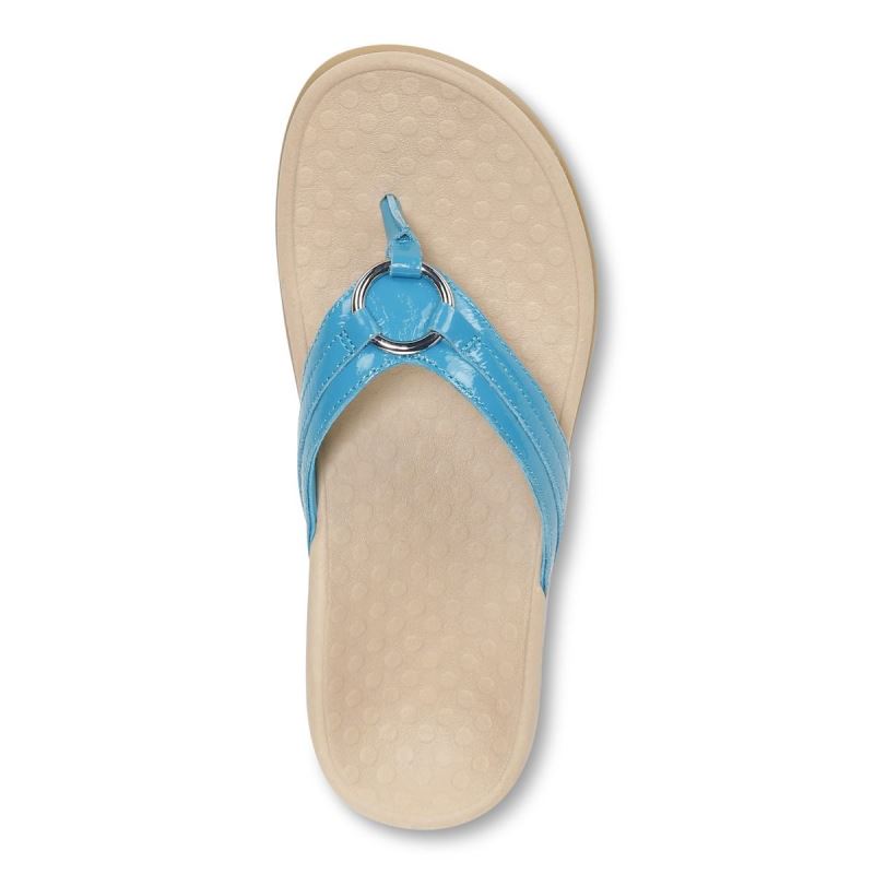 Vionic Tide Aloe Toe Post Sandal Kék | Ak5Nhavv