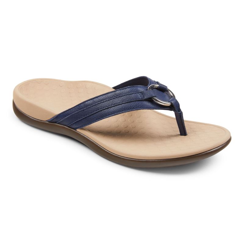 Vionic Tide Aloe Toe Post Sandal Sötétkék | q3aCAnA0