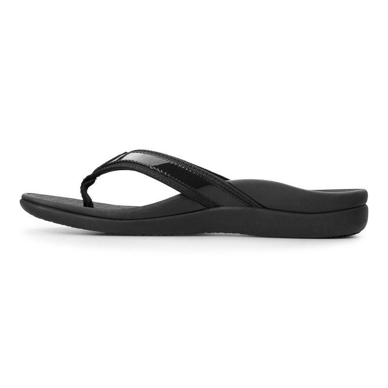 Vionic Tide II Toe Post Sandal Fekete | XHj07EhL