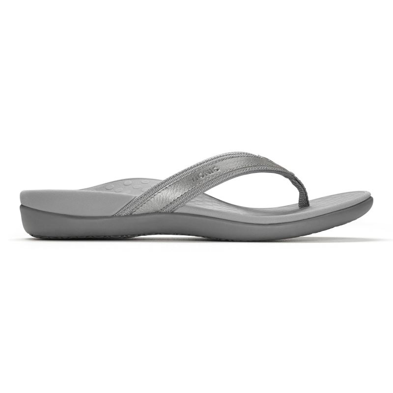 Vionic Tide II Toe Post Sandal Metal | IjFCfGgo