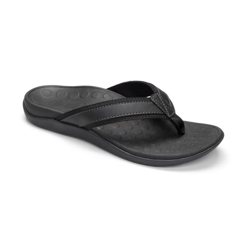 Vionic Tide Toe Post Sandal Fekete | 2Z2eNz9J