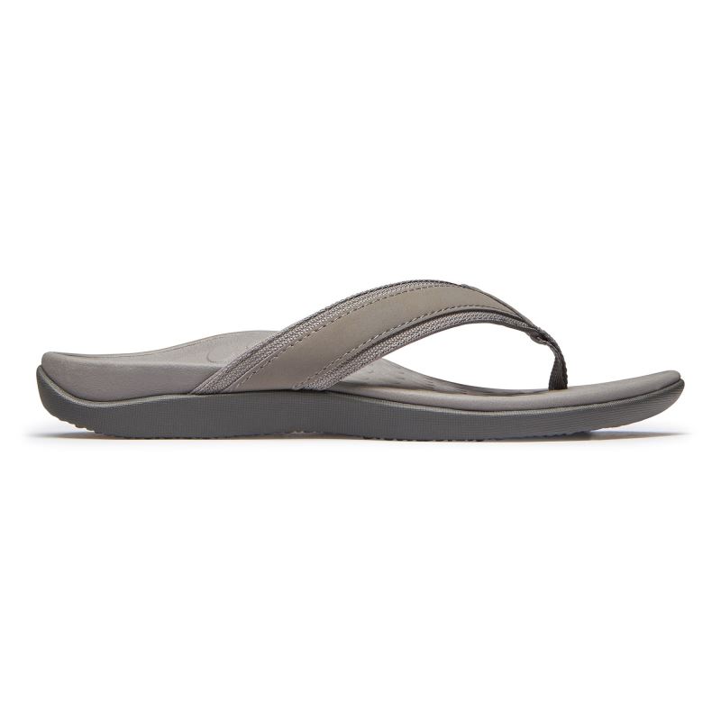 Vionic Tide Toe Post Sandal Mélyszürke | wP6nsB7m