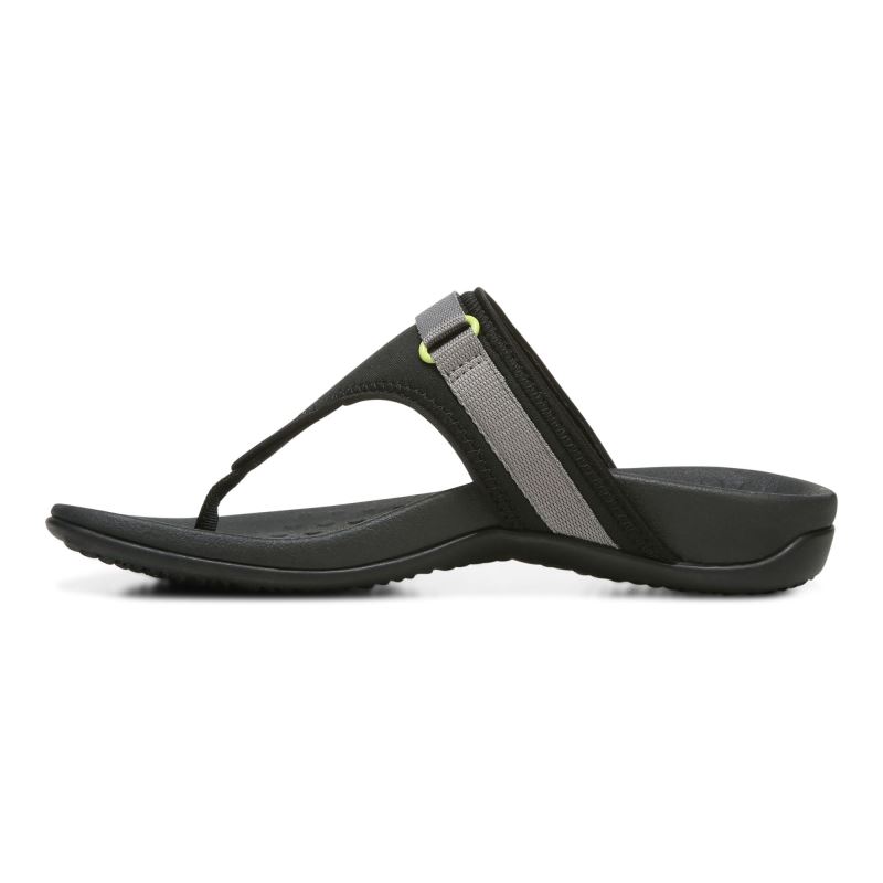 Vionic Tiffany Toe Post Sandal Fekete | 1SG1QLn7