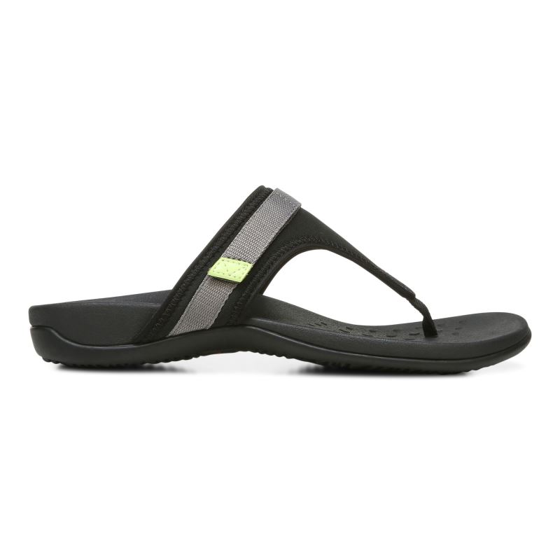 Vionic Tiffany Toe Post Sandal Fekete | 1SG1QLn7