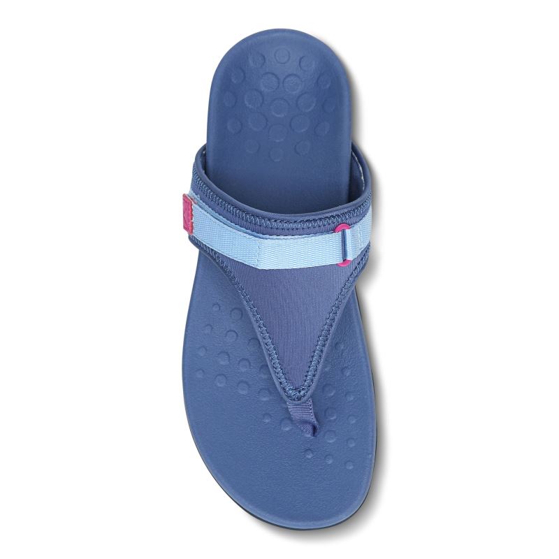 Vionic Tiffany Toe Post Sandal Sötétkék | PBamFbQu