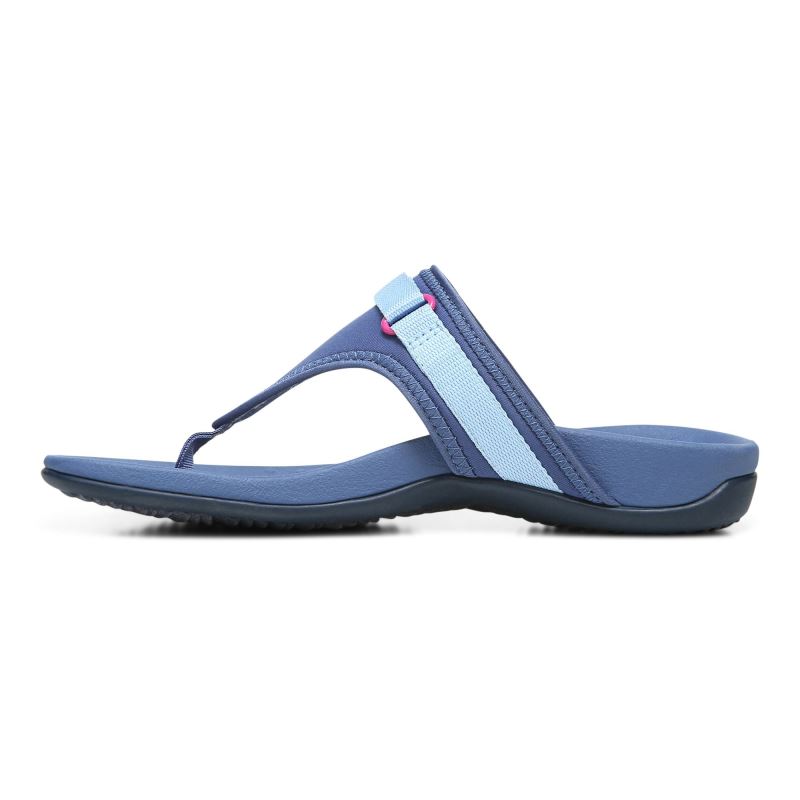 Vionic Tiffany Toe Post Sandal Sötétkék | PBamFbQu