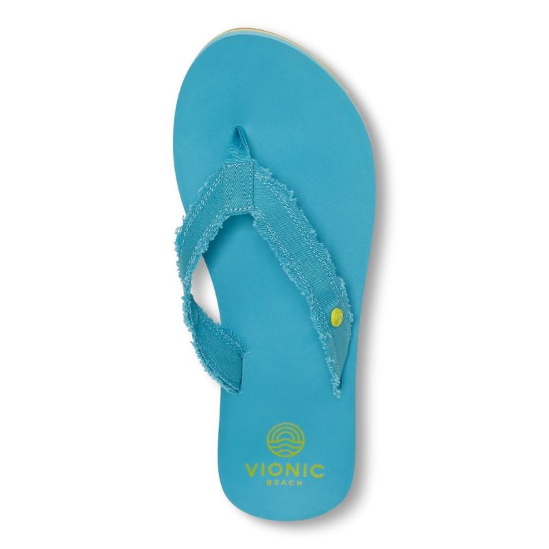 Vionic Unwind Toe Post Sandal Kék | hWTA8ekk