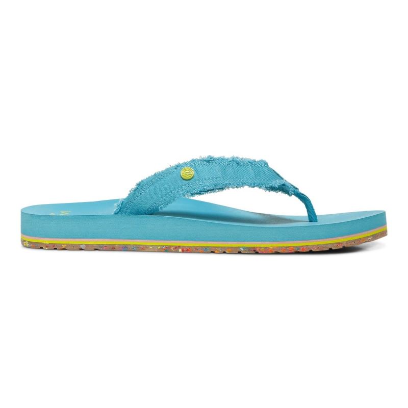 Vionic Unwind Toe Post Sandal Kék | hWTA8ekk