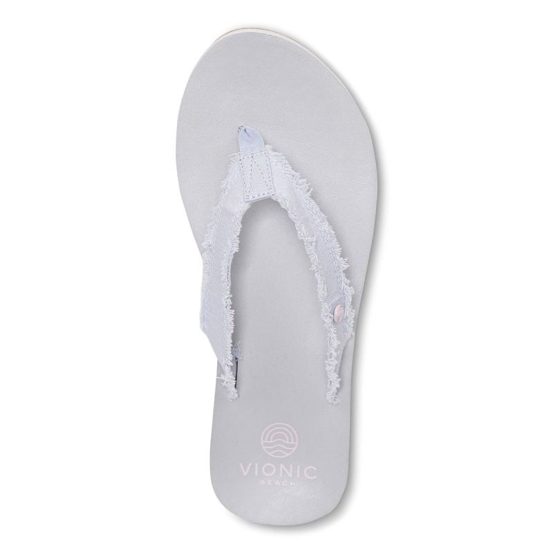 Vionic Unwind Toe Post Sandal Kék | yul2TpvY