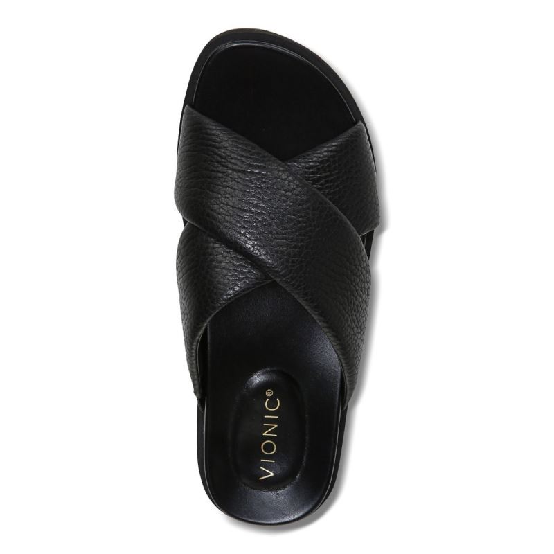 Vionic Vesta Flatform Lug Sandal Fekete | XqXQcBFr