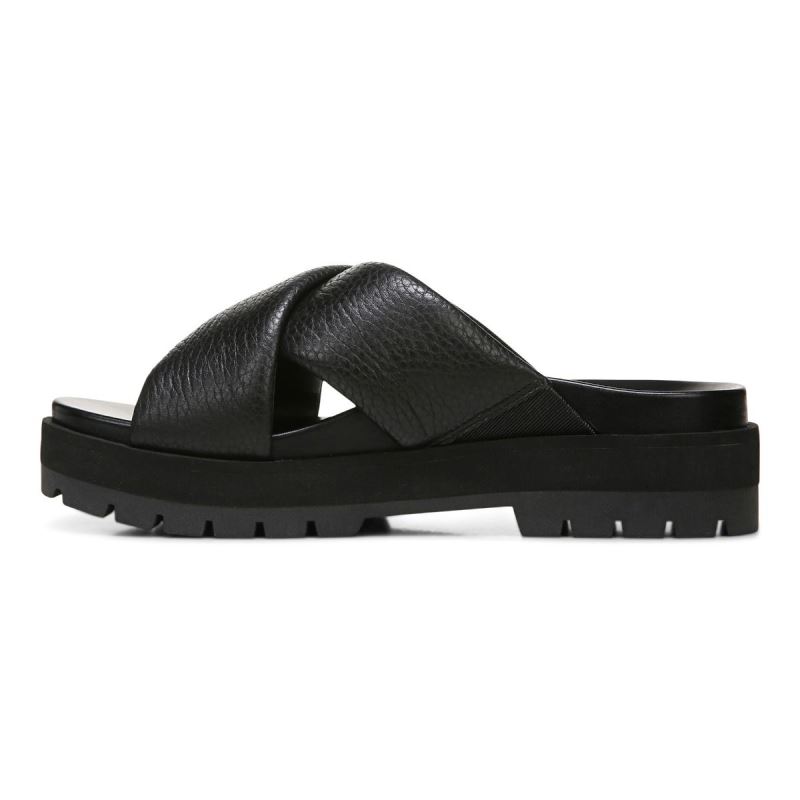 Vionic Vesta Flatform Lug Sandal Fekete | XqXQcBFr