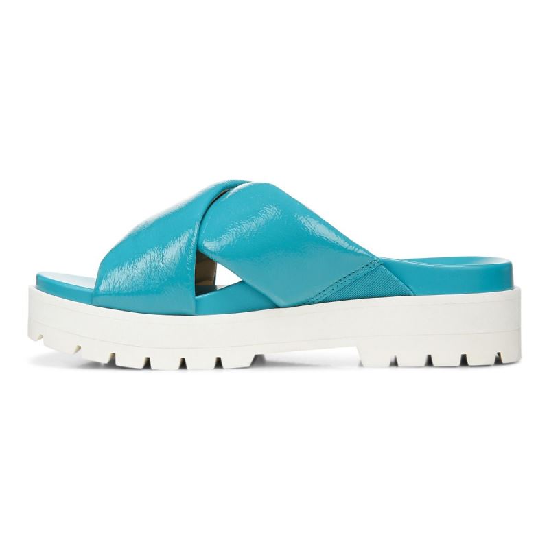 Vionic Vesta Flatform Lug Sandal Kék | HOfYCSv1