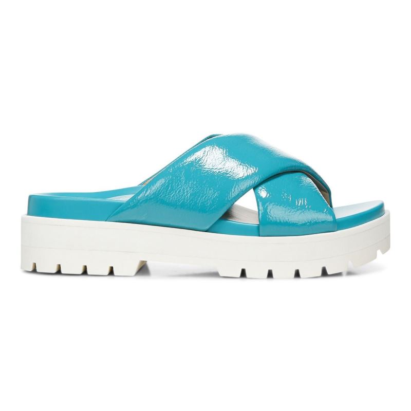 Vionic Vesta Flatform Lug Sandal Kék | HOfYCSv1