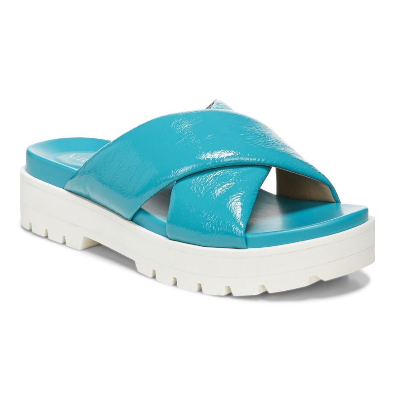 Vionic Vesta Flatform Lug Sandal Kék | HOfYCSv1