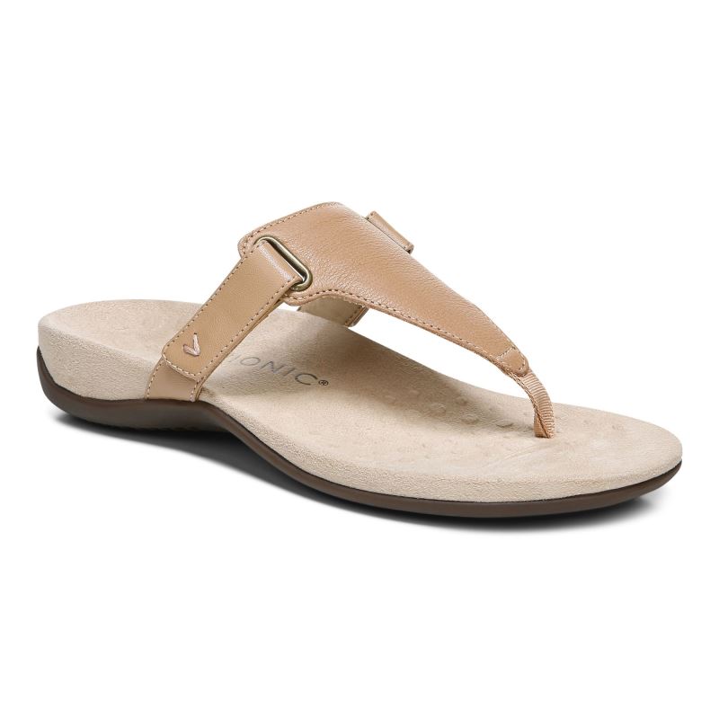 Vionic Wanda T-Pántos Sandal Barna | NIzKhf6l