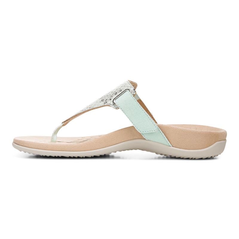 Vionic Wanda T-Pántos Sandal Kék | 1VpzVGun